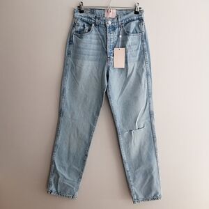 NWT Revice Ex-Boyfriend Jeans in Player One Wash Distressed Slits Size 28